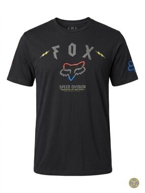 Fox Racing Men's Black Speed Division Graphic T-Shirt Size Medium